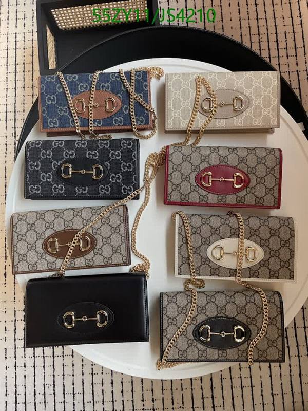 Gucci Horsebit 1955 Wallet on Chain Genuine Leather, 19-10CM