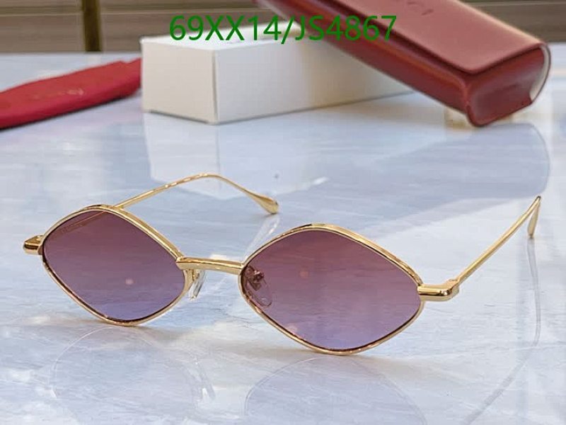Gucci JS4867 Diamond-Shaped Sunglasses Gold Frame Purple Lens, 55-18-145 4 Gucci JS4867 Diamond-Shaped Sunglasses Gold Frame Purple Lens, 55-18-145