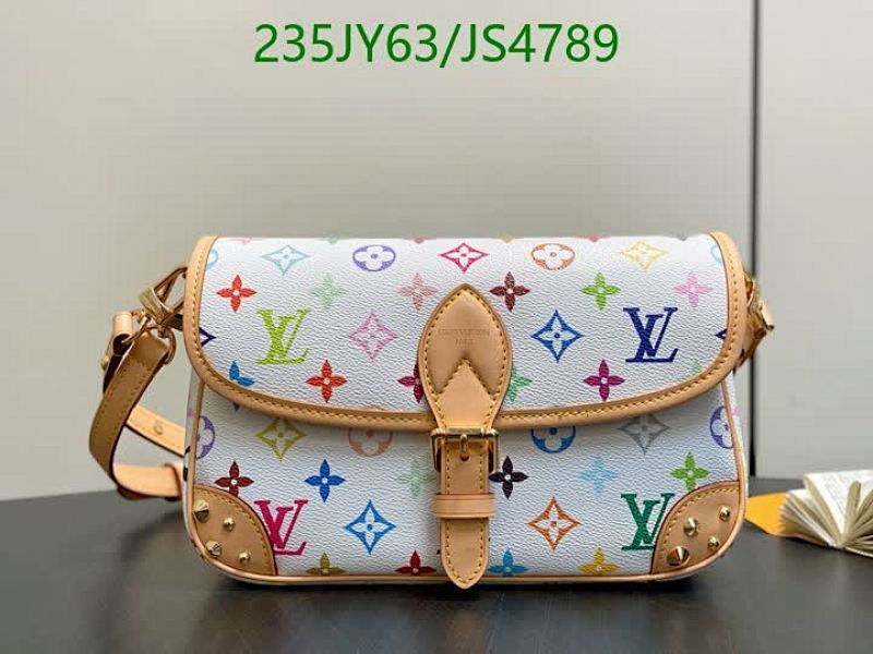 Louis Vuitton Multicolor Coated Canvas Bag with Leather Trim, 25 cm
