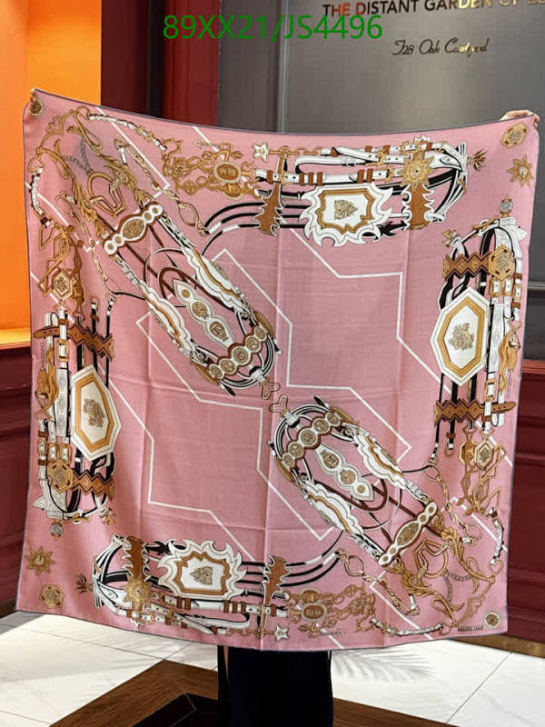 Hermes Carre 140 Pink Cashmere Silk Scarf