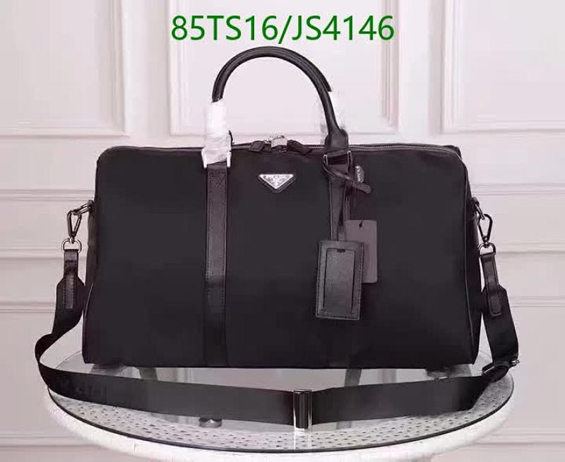 Prada Travel Bag, Nylon and Leather, 48*26*20cm - Perfect for Your Next Getaway