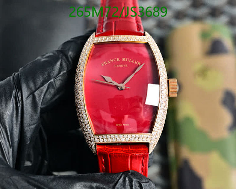 Franck Muller Red Dial Stainless Steel Automatic Mechanical Men's Watch