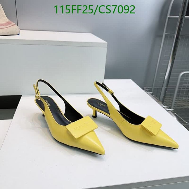 Celine Women's Slingback Heeled Pumps in Yellow Sheepskin Leather, Size EU35-41