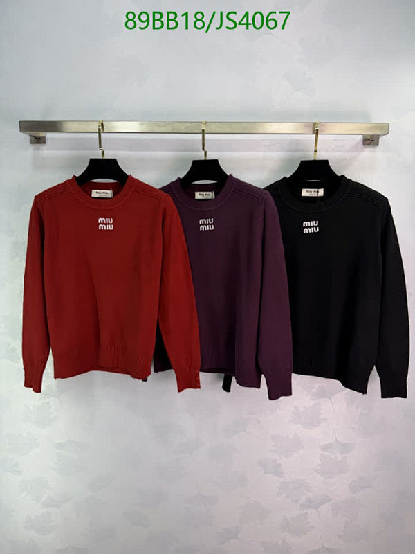 Miu Miu Wool Sweater, JS4067, Various Colors, Sizes S-M-L, Luxury Fashion