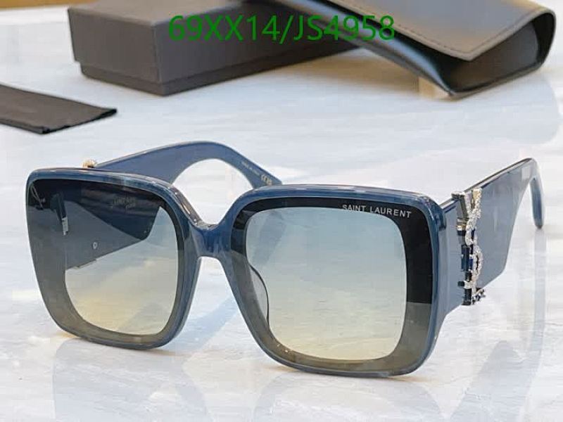 Yves Saint Laurent Women's JS4958 Blue Square Frame Sunglasses | 53-24-145