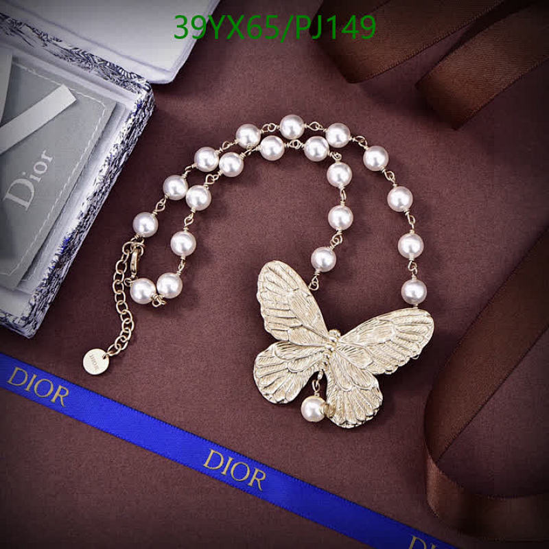 Dior Butterfly Pearl Necklace, Elegant Women's Jewelry, Unique Gift Idea