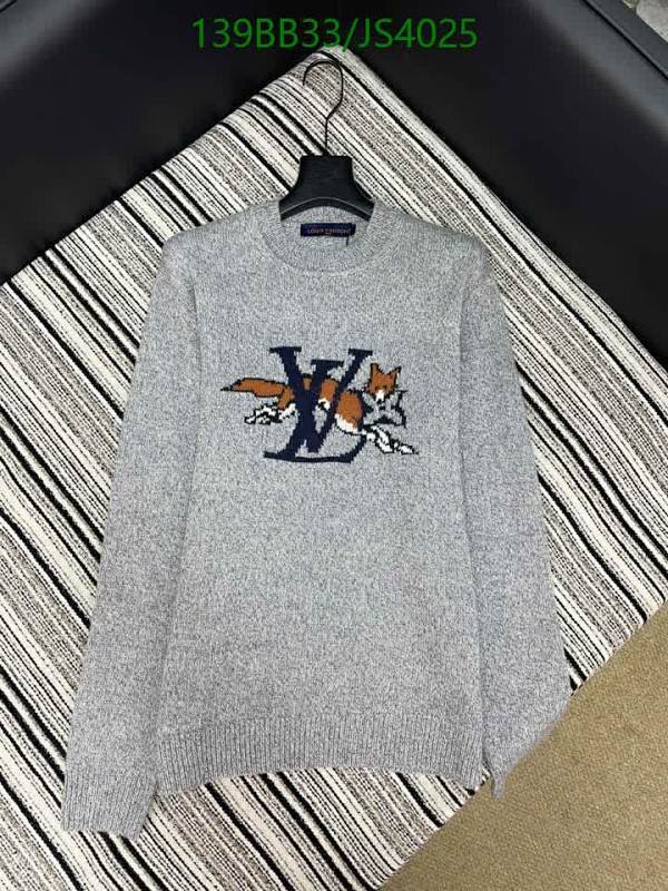Louis Vuitton Grey Wool Sweater with Fox Logo - Luxury Knitwear