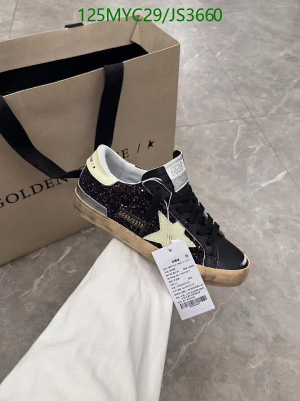 Golden Goose Men's Superstar Leather Sneakers - Black Glitter Star Detail