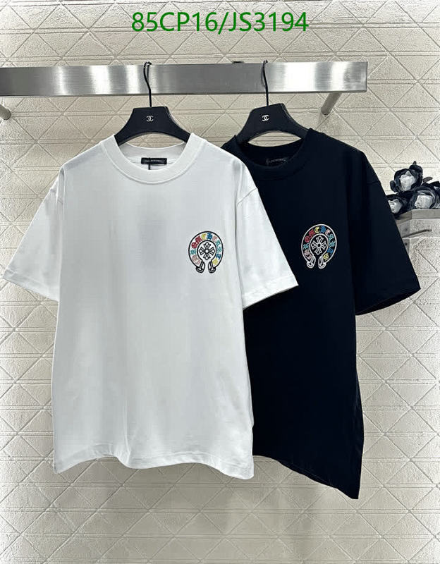 Chrome Hearts Cotton T-Shirt Short Sleeve Graphic Print Crewneck Casual Tee