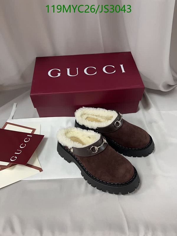 Gucci Women's Brown Suede & Wool-Lined Mules with Horsebit Detail, Size EU35-46