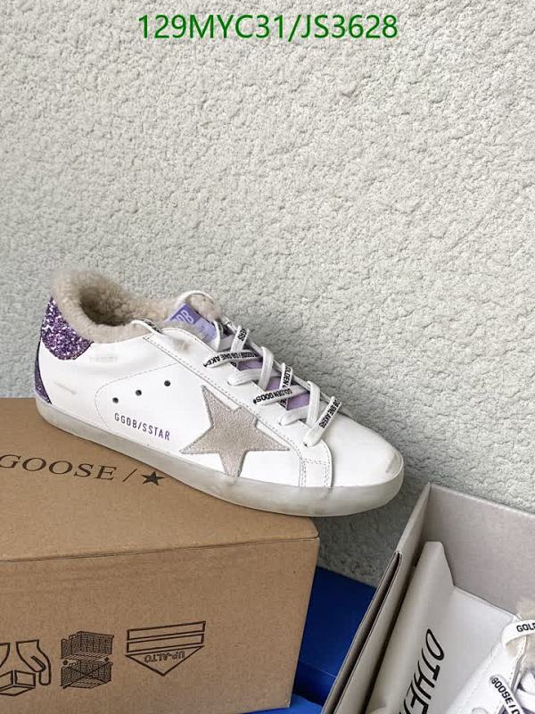 Golden Goose Men's White Leather Sneakers with Star Patch, EU35-45