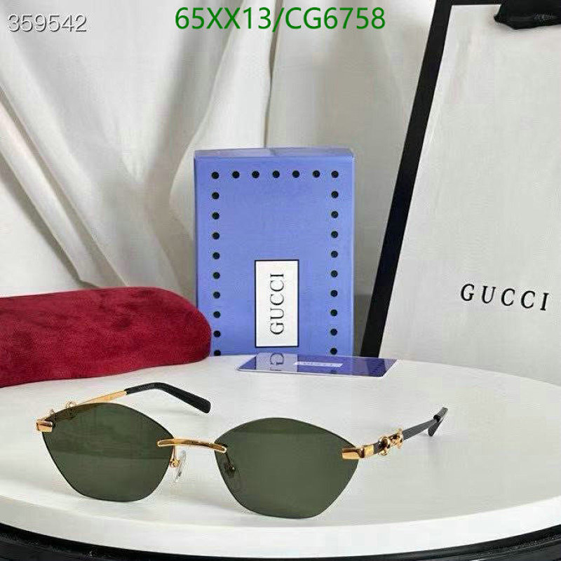Gucci Women's Rimless Geometric Sunglasses with Gold-Tone Hardware