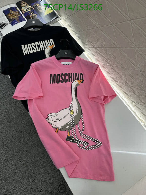 Moschino Women's Pink Cotton T-Shirt with Goose Print - Casual Chic Style