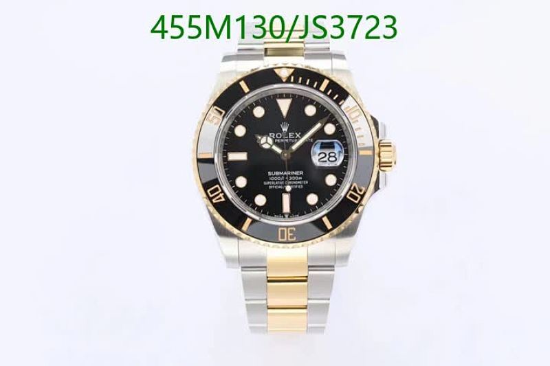 Rolex Submariner Two Tone Stainless Steel & Gold Black Dial Men's Watch 41mm
