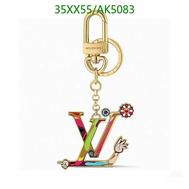 Louis Vuitton Key Charm Pendant AK5083, Gold-Tone Hardware Key Chain