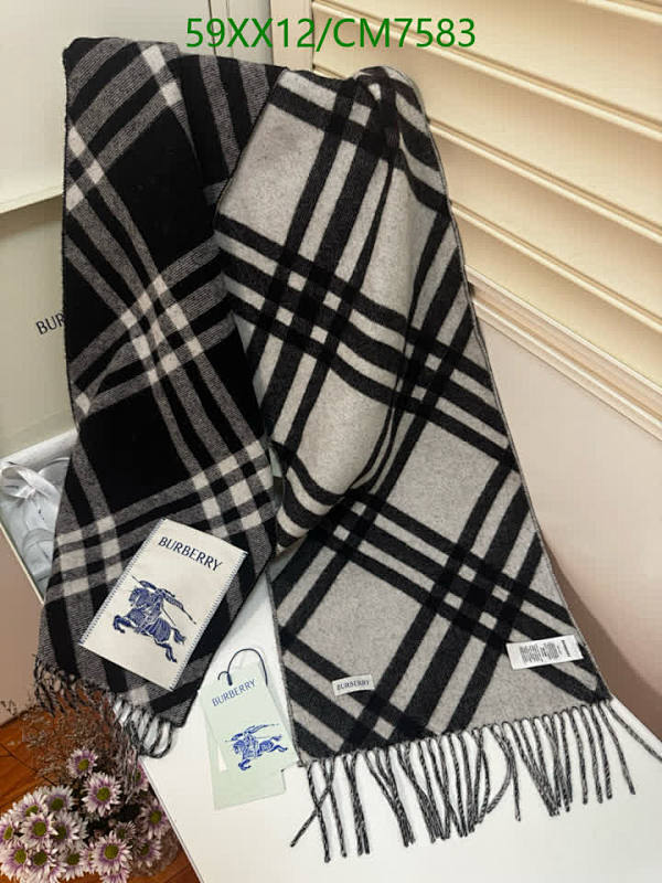 Burberry Classic Check Cashmere Scarf, 30-168cm, Luxurious Warm Winter Shawl