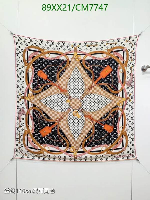 Louis Vuitton Silk Cashmere Scarf 140cm - Designer Shawl with Iconic Pattern