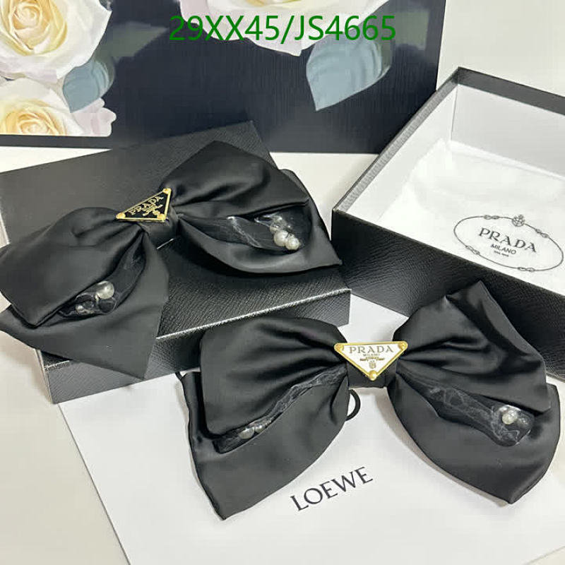 Prada Bow Headband with Pearl Accents - Elegant Hair Accessory for Women