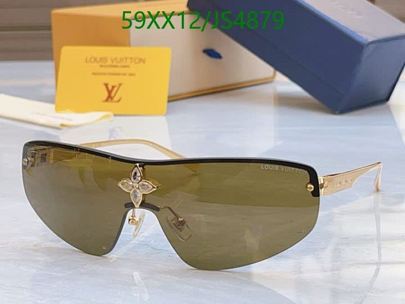 Louis Vuitton JS4879 Sunglasses, Gold Hardware and Unique Flower Design