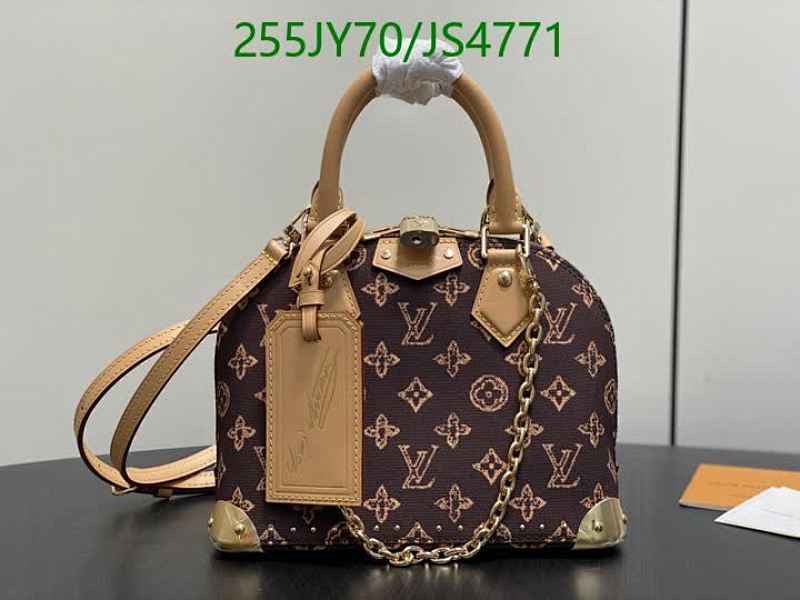Louis Vuitton Alma BB Brown Monogram Canvas & Leather Crossbody Satchel