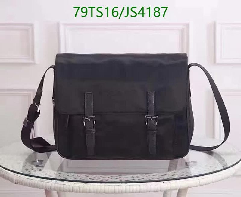 Prada Messenger Bag in Black Nylon and Leather, 30x24x14 CM, Model 6671