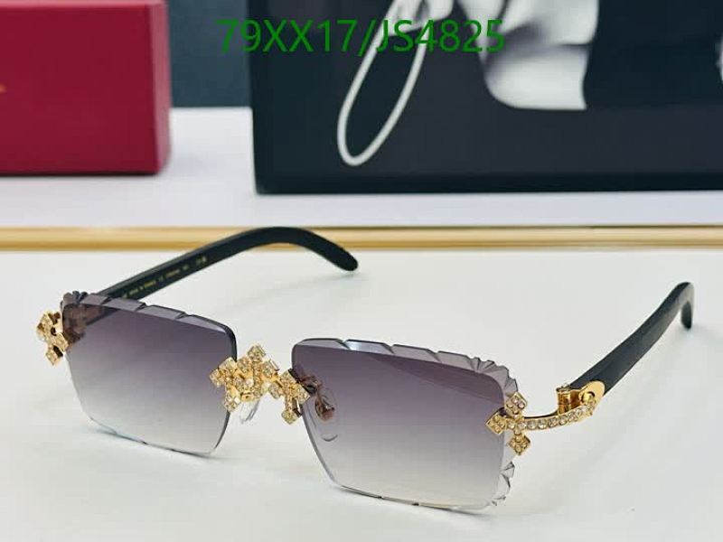 Cartier JS4825 Rimless Sunglasses with Gold Cross Accent - Stylish eyewear