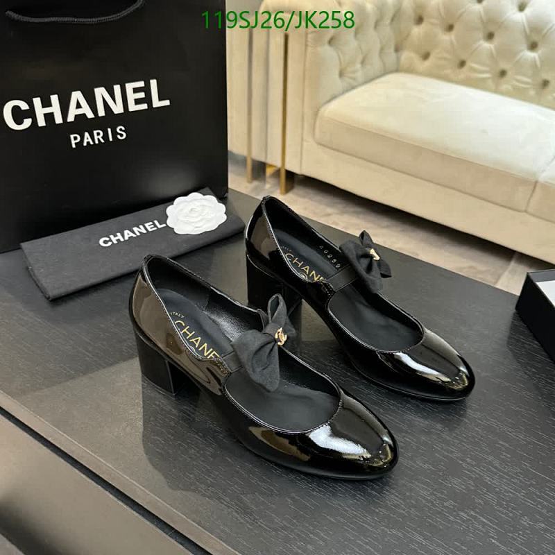 Chanel Women's Black Patent Leather Block Heel Pumps with Bow Detail