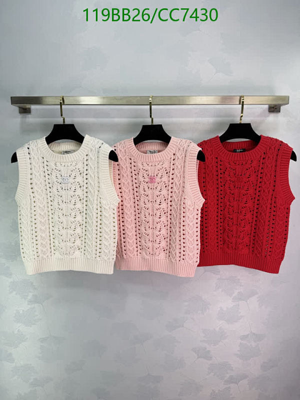 Chanel Women's Wool Knit Vest Sleeveless Top, Stylish and Cozy