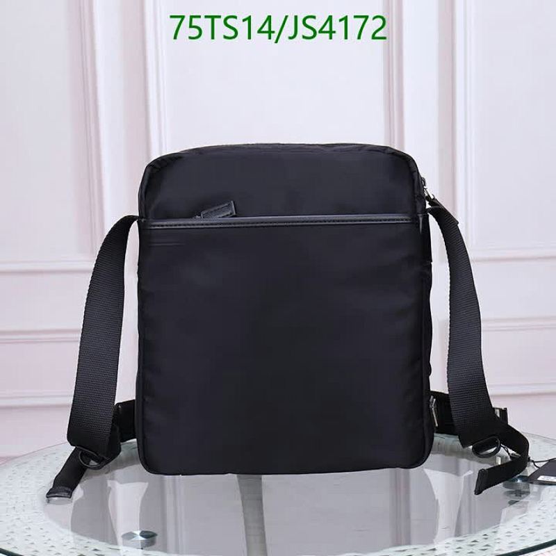 Prada Nylon and Leather Messenger Bag, Black, 29x27x10cm