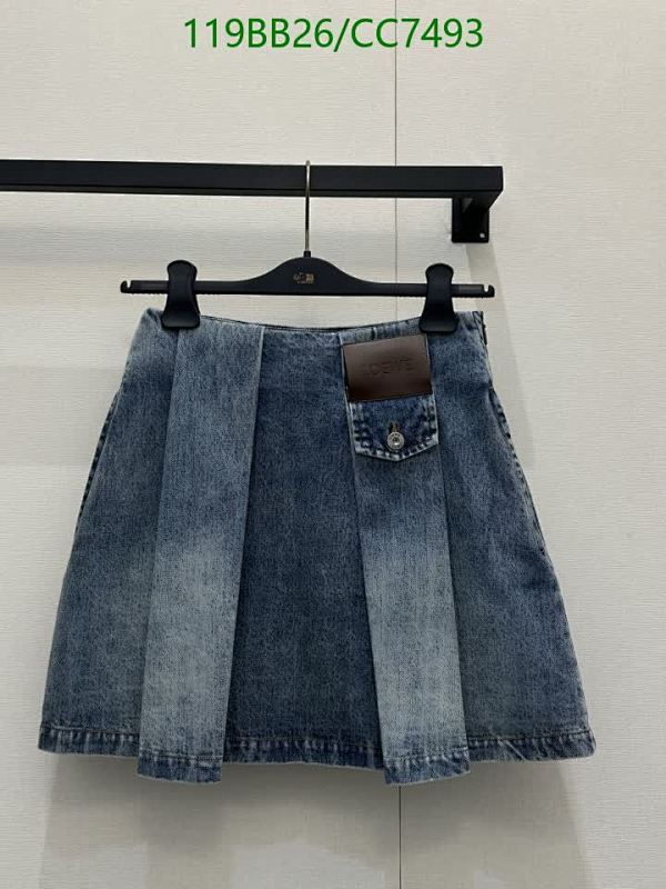 Loewe Denim Pleated Mini Skirt - Stylish & Versatile, Sizes S-L