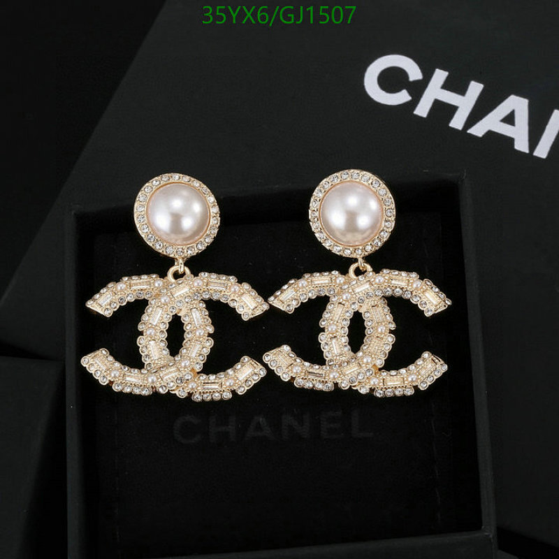 Chanel CC Pearl Drop Earrings, Gold Finish, Women's Jewelry