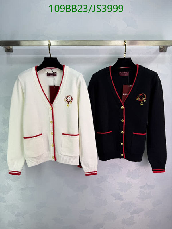 Elegant Gucci Wool Cardigan with Red Trim - Designer Style, Comfortable Fit