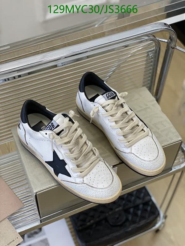 Golden Goose Men's Ball Star Leather Sneakers - White with Black Star