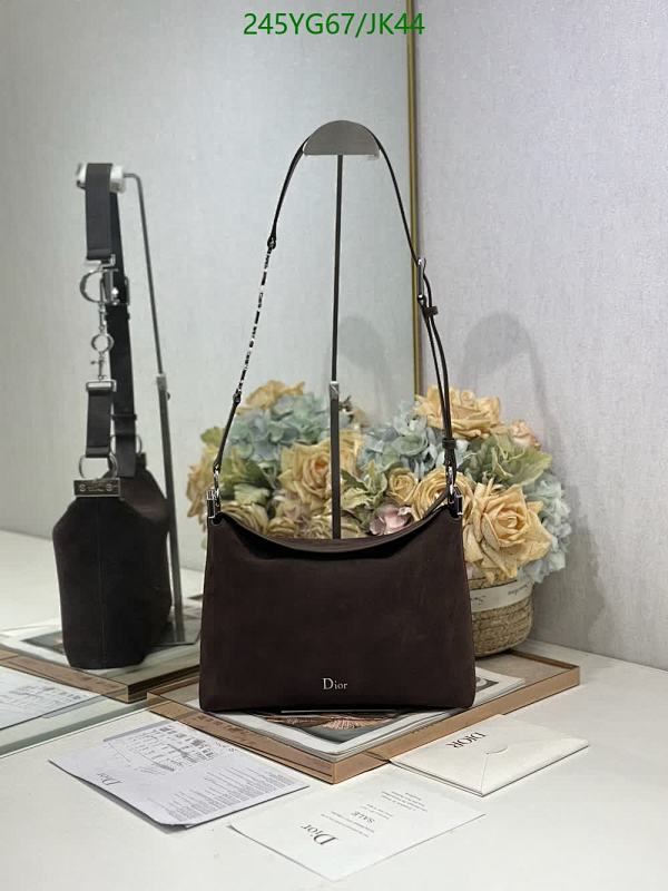 Dior 1411 Hobo Bag, 28*24*8cm, Genuine Leather, Elegant Brown