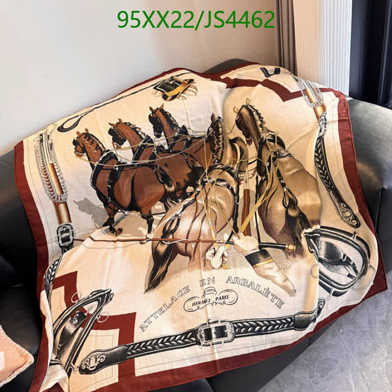 Hermès Attelage en Arbalète Cashmere Silk Scarf, 140x140cm - Equestrian Design