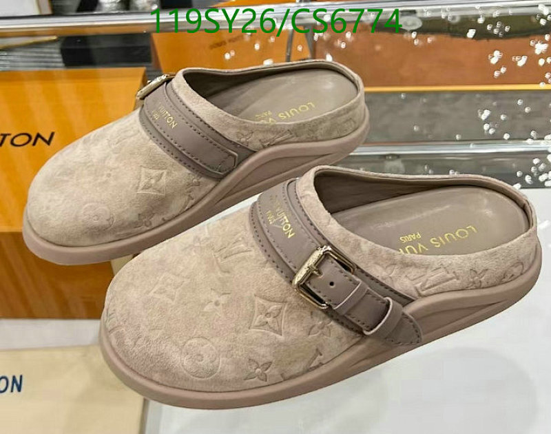 Louis Vuitton Women's Monogrammed Suede Clog with Adjustable Buckle Strap