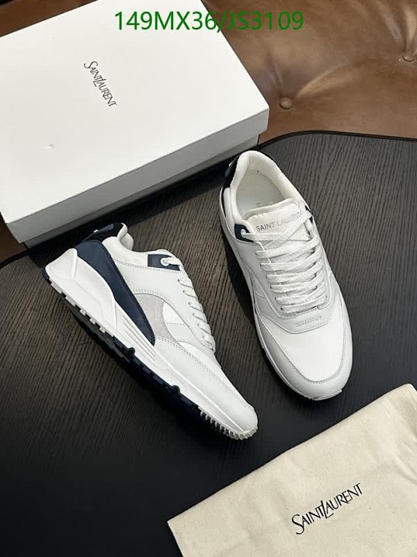 Saint Laurent Men's White Leather Sneakers JS3109 - EU39-45