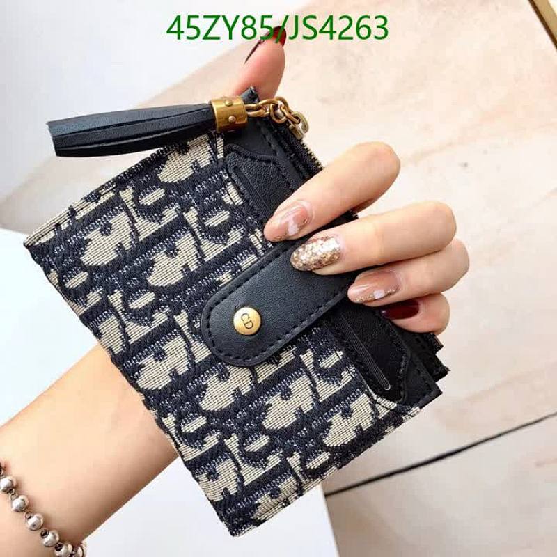 Dior Oblique Jacquard Leather Wallet, Compact and Stylish, JS4263