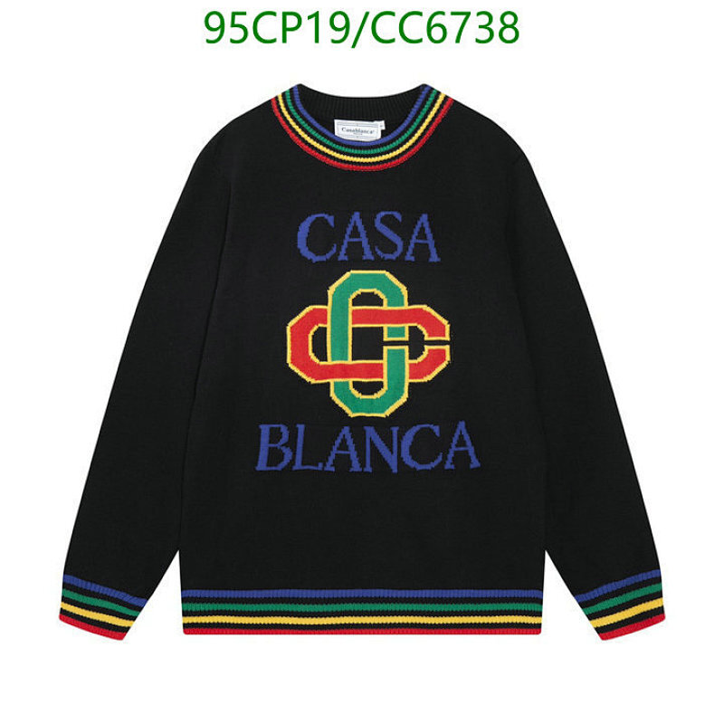 Casablanca Men's Casa Way Intarsia Knit Crewneck Sweater - Stylish & Comfortable