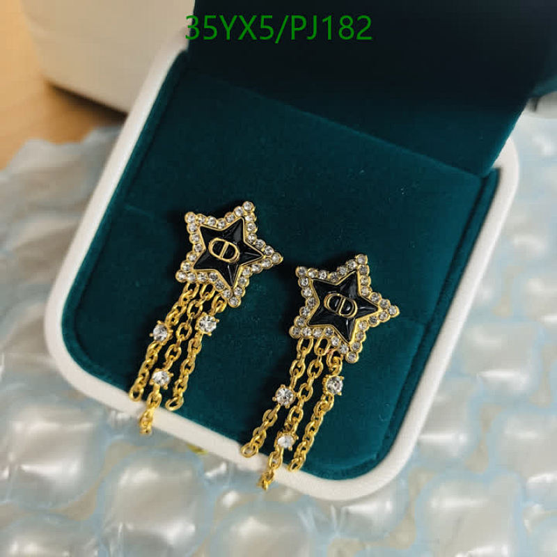 Dior Tribales Star Earrings Gold-Finish Metal and Black Lacquer