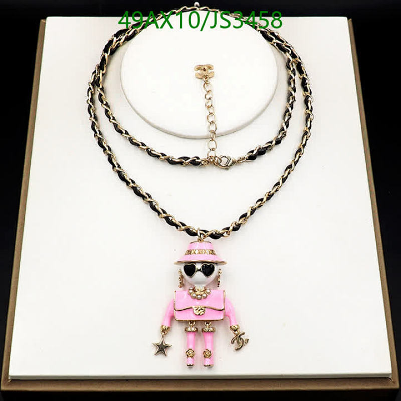 Chanel Doll Pendant Necklace Chain, Fashion Jewelry for Women, Gold Finish