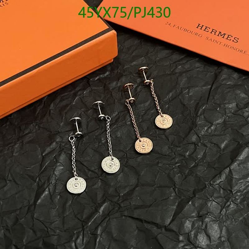 Hermès Coin Drop Earrings - Elegant and Timeless Jewelry for Women