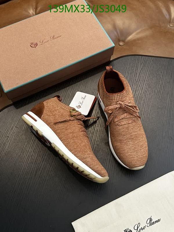 Loro Piana Men's Brown Cowhide Sneakers - Comfortable and Stylish Shoes