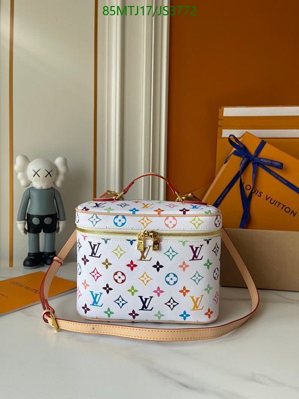 Louis Vuitton White Coated Canvas Bag, 24*18*14.5CM, Model 28340 - Stylish & Durable