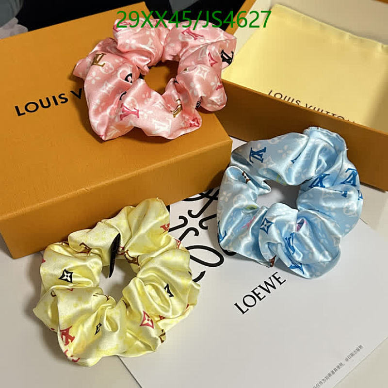 Louis Vuitton Silk Scrunchies Hair Tie Ponytail Holder, Designer Headband