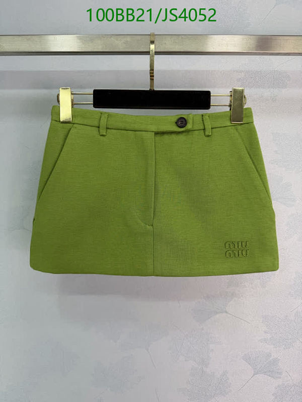 Miu Miu Women's Viscose Fiber Mini Skirt - Elegant and Stylish Design