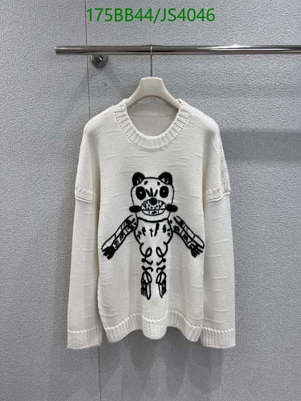 Louis Vuitton Wool Sweater with Cartoon Graphic, Crew Neck, Long Sleeves