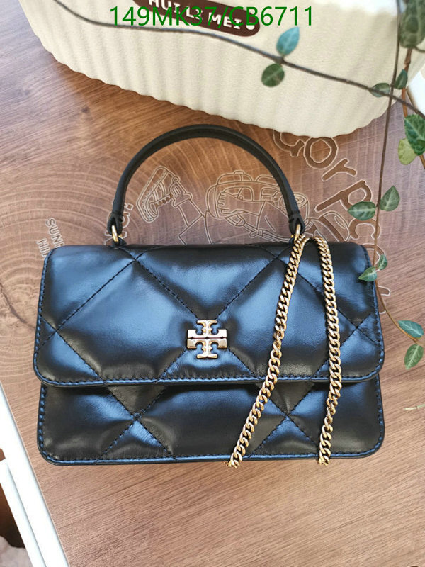Tory Burch Kira Quilted Top Handle Bag, Cowhide Leather, Black, 17.5x11.5x4.5cm