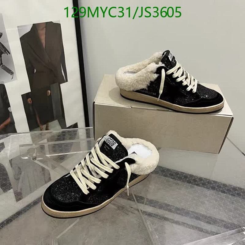 Golden Goose Men's Black Glitter Cowhide Wool Lined Fashion Sneakers EU35-45