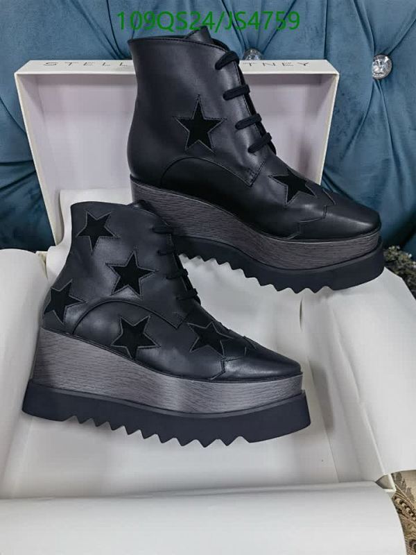 Stella McCartney Women's Black Star Cutout Platform Ankle Boots - Size EU34-40